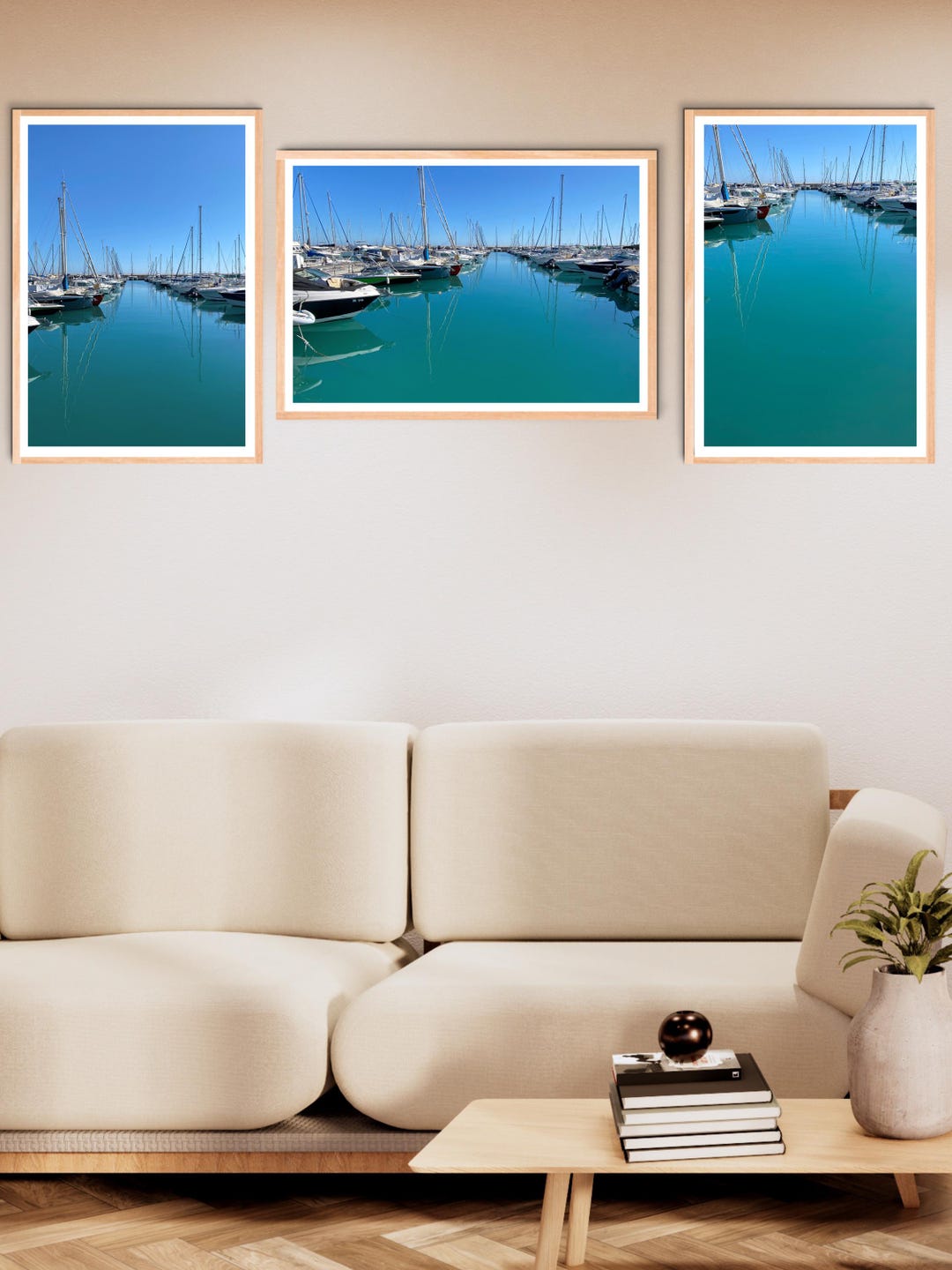Luxury Coastal Marina Wall Art Set of 3, Printable Boat Photography ...