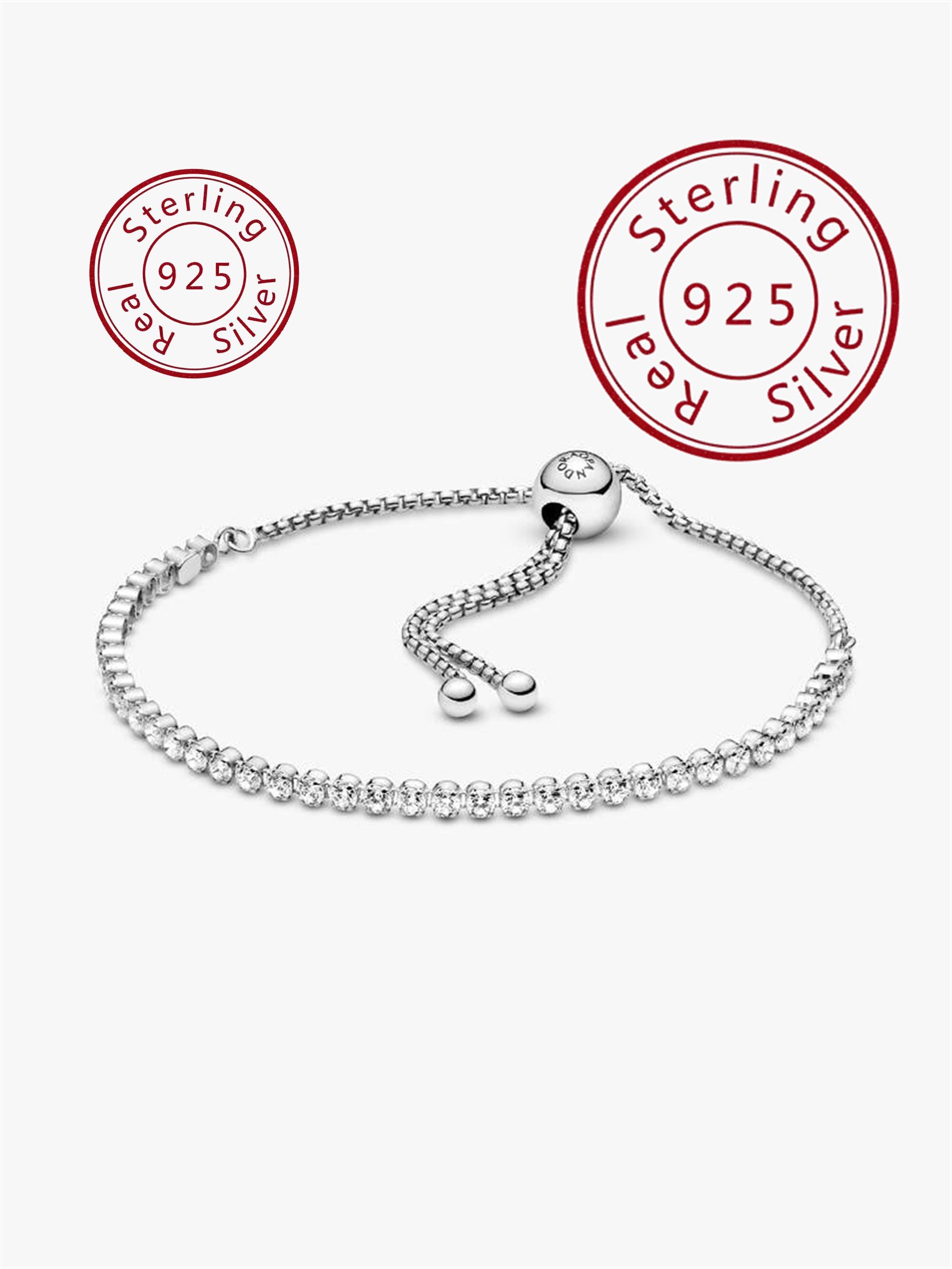 Pandora Sparkling Heart Tennis Bracelet - Etsy UK