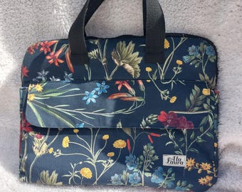 Lisa Laptop Bag – Handmade Floral Laptop Tote – Padded Work Bag – Stylish Office Bag – Everyday Carry Bag