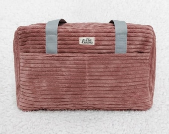 Angie Travel Bag | Handmade Weekender Bag | Duffel Bag with Luggage Sleeve & Large Inner Pocket | Carry-On Overnight Bag | Sustainable Gift