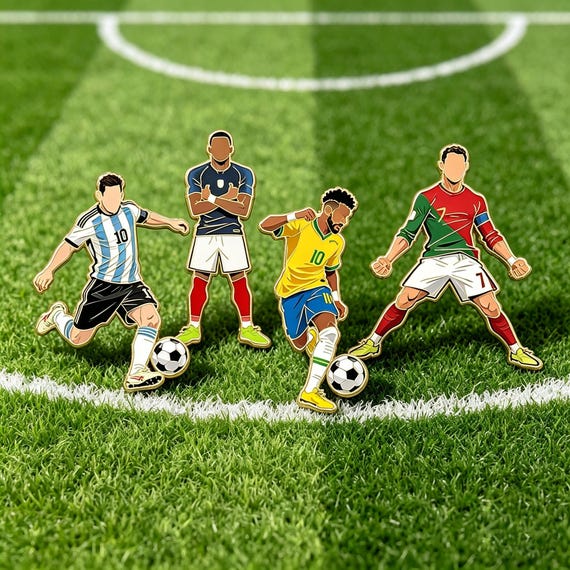 2026 FIFA World Cup Star Player Enamel Pins | Jersey & Backpack Accessories, Party Gifts