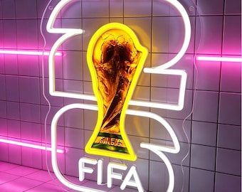Customized 2026 World Cup neon lights, Football-themed decorative lights,Gift for him