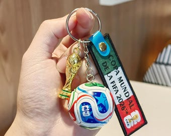 2026 World Cup Mini Football Keychain Set, Sports Souvenir Gift