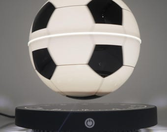 Levitating Soccer Ball Light Magnetic Football Desk Lamp 2026 Fan Decor Clock Base