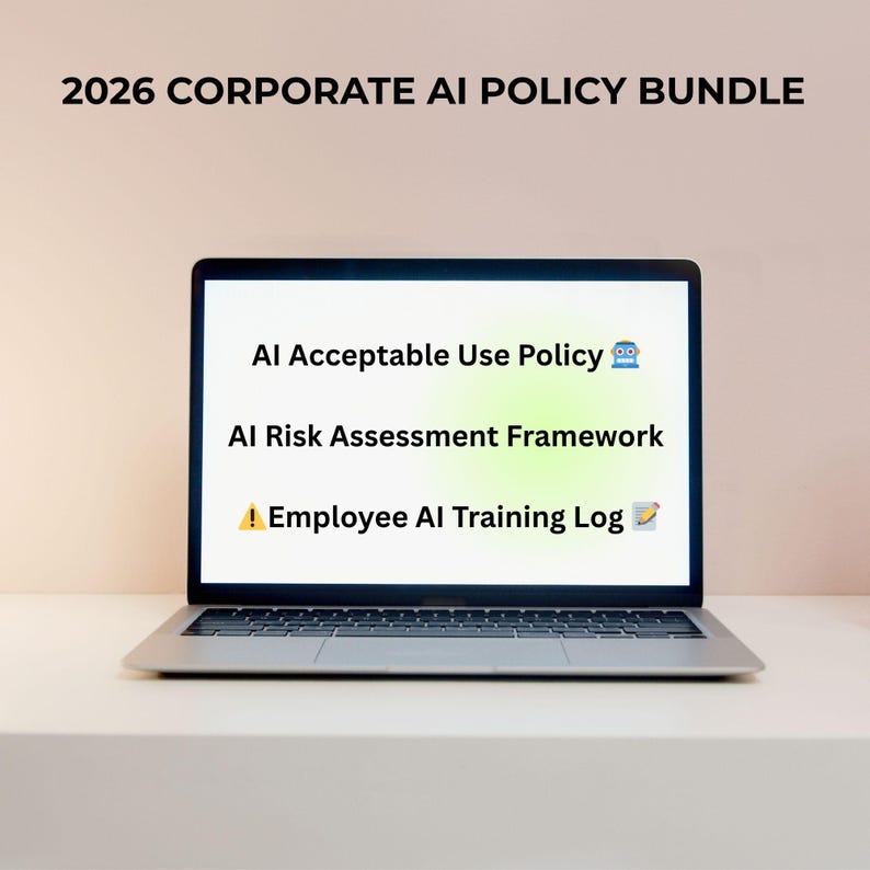 Professional AI Acceptable Use Policy Template for UK Employees - Etsy
