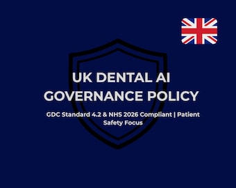 英国歯科AIガバナンスポリシーテンプレート – GDC、NHS 2026準拠フォーマット（.docx）