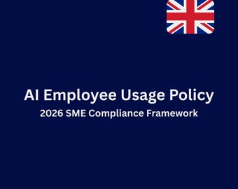 AI従業員利用ポリシーテンプレート（英国中小企業向け）｜2026年GDPR準拠フレームワーク（デジタルダウンロード）