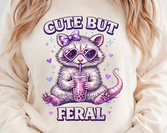 Funny Raccoon Coquette PNG, Feral Girl Summer Sublimation Design (Digital Download)