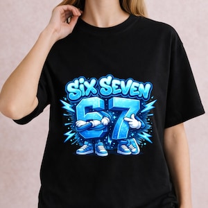 67 birthday design shown on black t-shirt mockup perfect for birthday party shirts and custom gift printin
