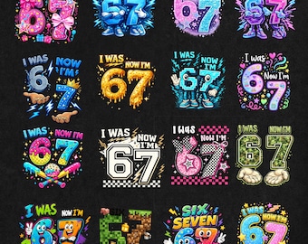 67 PNG SVG Bundle I Roblox PNG | 67 Days Of School | Six Seven Png | Steal A Brainrot Shirt Sublimation