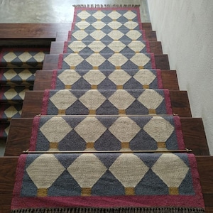 Handwoven  Kilim Rug – Rustic Southwestern Boho Area Rug, Red Geometric Tribal Dhurrie, Earthy Sustainable Home Decor, Fringe Accent Rug