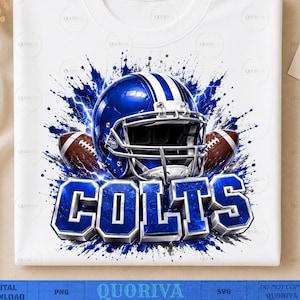 Colts Football PNG SVG - Diseño para el día del partido - Indianapolis City Colts PNG - PNG para sublimación - Descarga digital