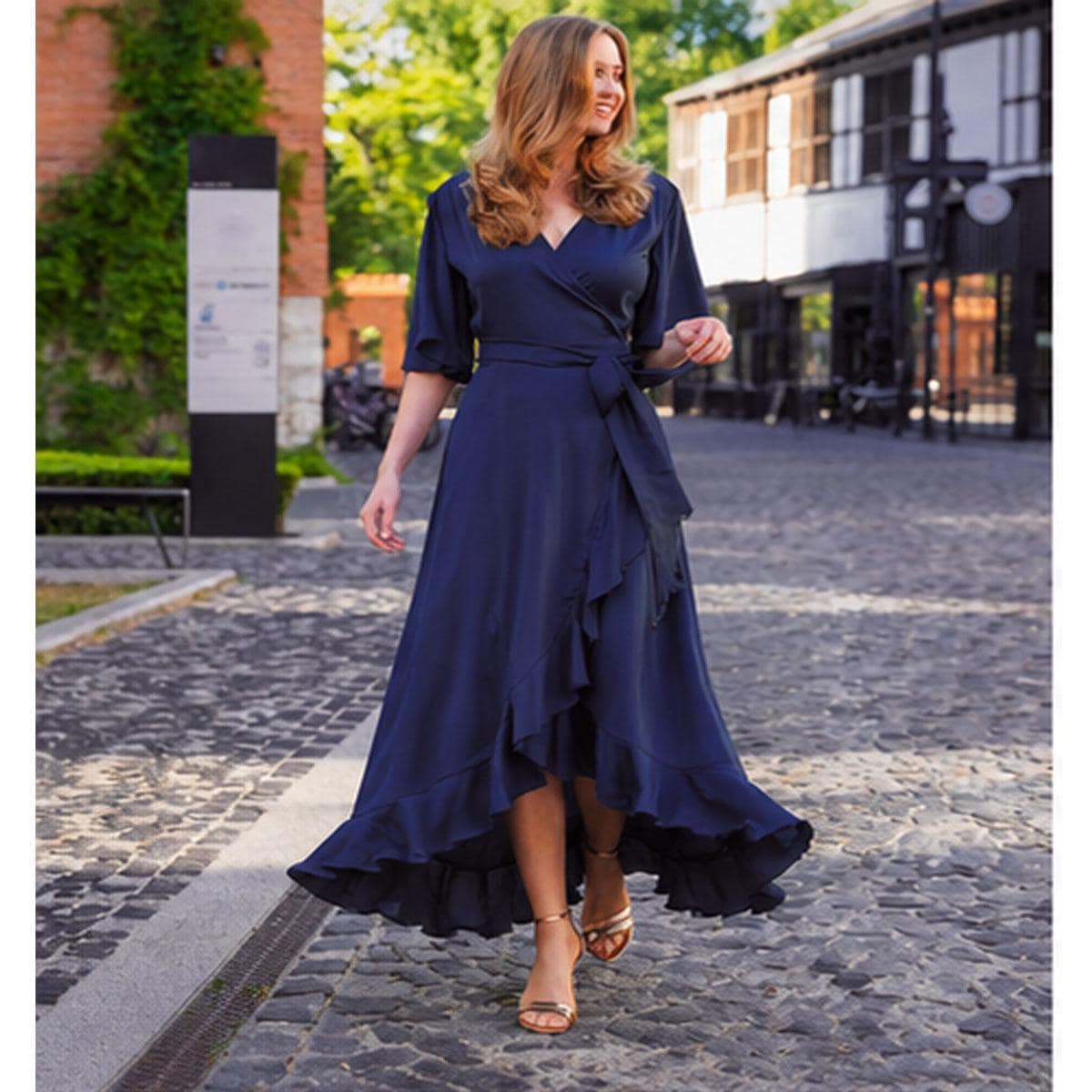 plus size bridesmaid dresses fast shipping pretty ROSY|Plus Split Ruffles Sleeves with Bowknot Double V-neck Chiffon Dress Ruffles Sleeve Responsible Square Neck Star Embellished Men's Size:7.5 US