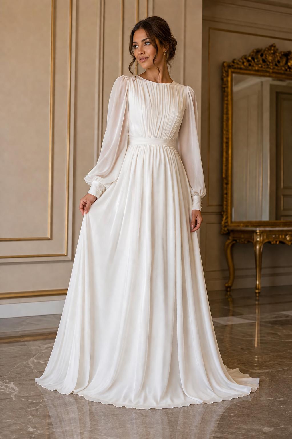 bridal shower dresses with sleeves Dress Long Sleeve model_L200D-WLVIA Ripe Maternity Women's Noa civil or church ceremonies Size:20