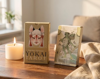 Baraja de Tarot Yokai, Cartas de Tarot del Folclore Japonés, Tarot Yokai Japonés, Baraja de Tarot de 78 Cartas para la Adivinación