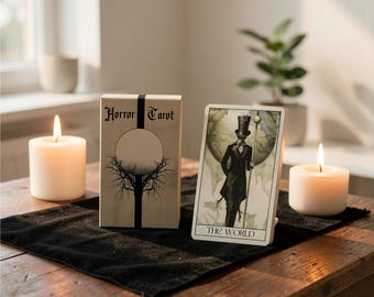 Nueva baraja de tarot de terror de 78 cartas, cartas de adivinación góticas y espeluznantes Rider Waite de 10×6 cm.