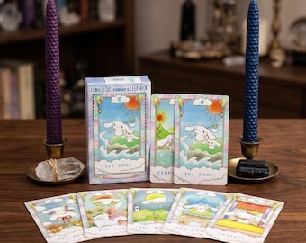 Baraja de Tarot Cinnamoroll, Lindas Cartas de Tarot Kawaii para Principiantes