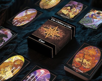 Baraja de Tarot Los Hijos de Litha, Cartas de Adivinación Rider Waite, Tarot Espiritual de la Naturaleza y la Brujería para Principiantes