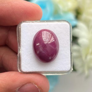 100 % naturlig rubin oval cabochon 18 x 14 mm slät polerad rosa rubin lös ädelsten för smyckestillverkning