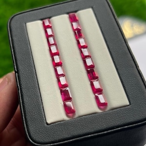 AAA Natural Ruby (Glass Filled) Faceted | 6x4mm Octagon Cut | Calibrated Loose Gemstones | Quantity Available, for Jewelry