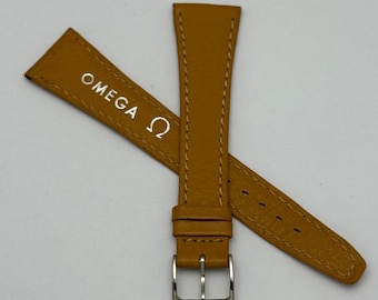 NOS Omega Genuine Leather Men's Watch 20MM Strap