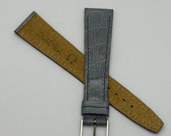 NOS Omega Genuine Leather Men's Watch 18MM Strap