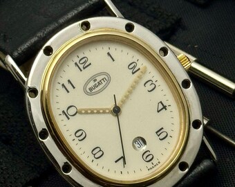 Rare Bugatti Tank Quartz Dress Men's Watch 1581