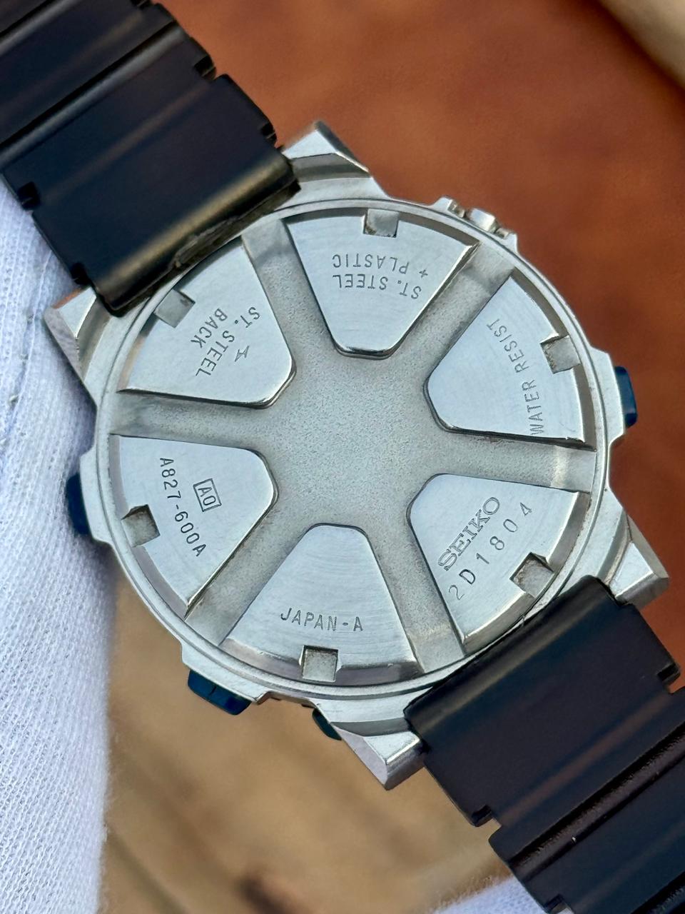 Vintage Seiko Silver Wave Yacht Timer Digital Quartz Men's Watch