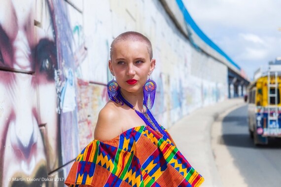 Kente Print Top, African Print Top, African Print Top, off Shoulder Blouse,  Ankara Crop Top, Tribal Print Top, Kente Crop Top, Ethnic Top 