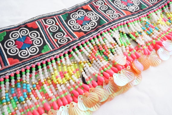 Beaded Tassel Belt: Boho Style Festival Wear Dance Belt  display picture 2