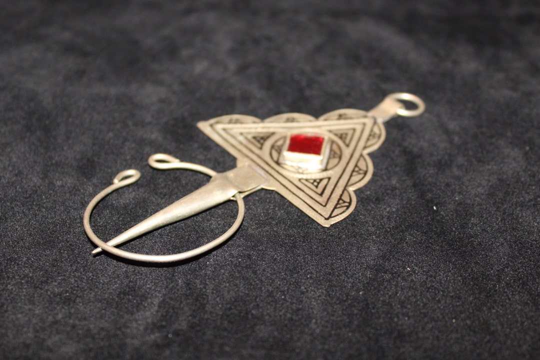 Pendentif Fibule Berbère En Argent - Bijou Artisanal Neuf Avec étiquettes