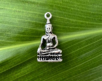 Sterling Silver Buddha Pendant Yogi Necklace spiritual jewelry gift