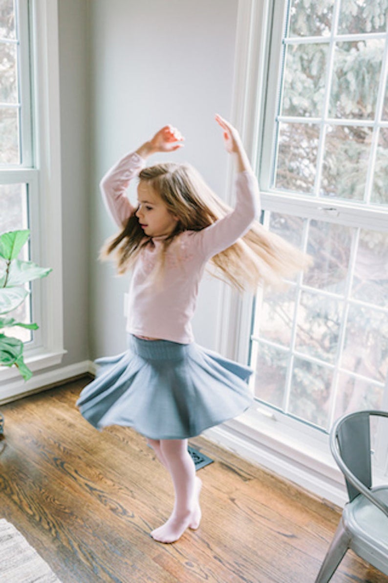 LALA skirt, hand loomed, twirly, light, organic cotton, multi seasonal, comfortable, sassy image 5