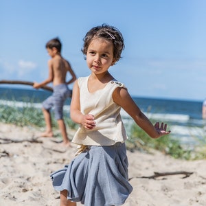 LALA skirt, hand loomed, twirly, light, organic cotton, multi seasonal, comfortable, sassy image 3