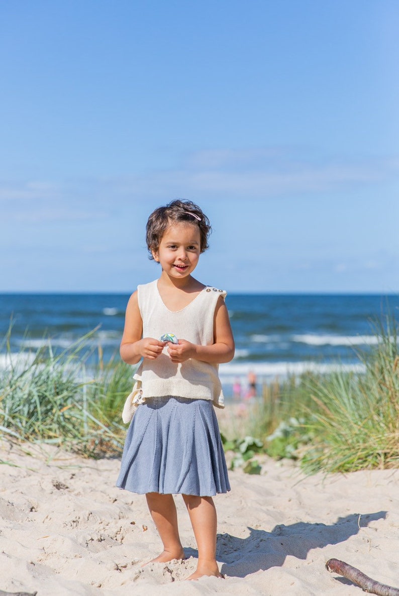 LALA skirt, hand loomed, twirly, light, organic cotton, multi seasonal, comfortable, sassy image 2