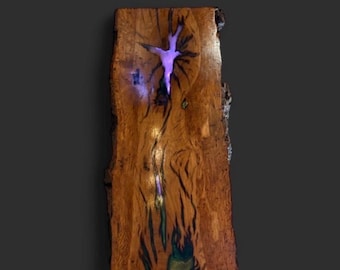 Live oak, natural flower pattern wall light .