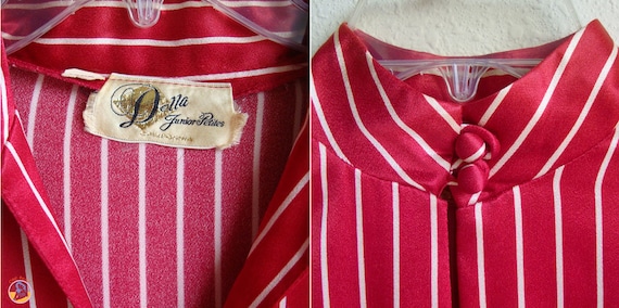 Vintage 60s blouse / Mod stripe blouse / 60s mod … - image 5