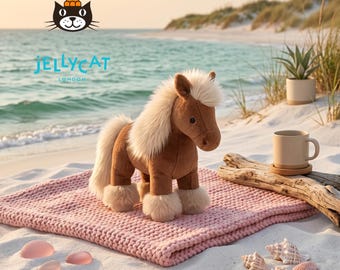 Jellycat Freya Pony Plush Toy, Soft Floppy Horse Stuffed Animal, Nursery Decor
