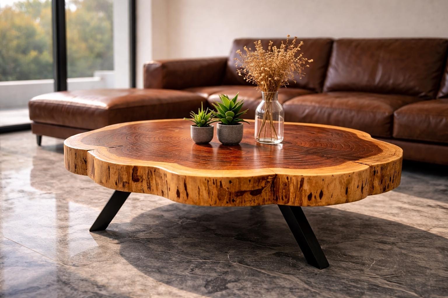 波型エッジデザインの小型テーブル Live edge table - Etsy 日本