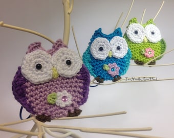 Crochet Owl Charm, owl keychain, crochet bag charm, amigurumi, DIY, PDF Pattern,