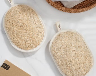 Handmade Vietnamese Loofah Body Scrubber, Natural Exfoliating Bath Sponge