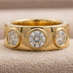 Bague rehausseur de bague Oura Ring 5 Smart Ring Guard en moissanite 3 carats, compatible avec les bagues empilables.