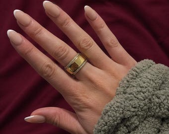 Oura Ring Accessory Dainty Eternity Band Pave Setting Delicate Ring CZ Wedding Luxurious Oura Ring Stackable Jewelry