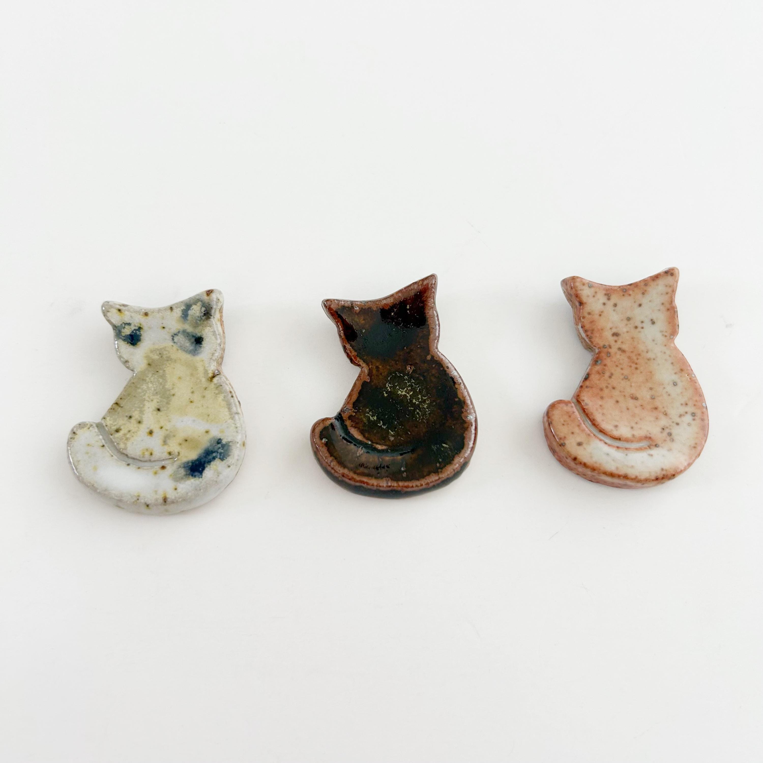 Repose-Cuillère Chats Robbie En Faïence - 23 X 8 Cm - Décoration Cuisine Adorable