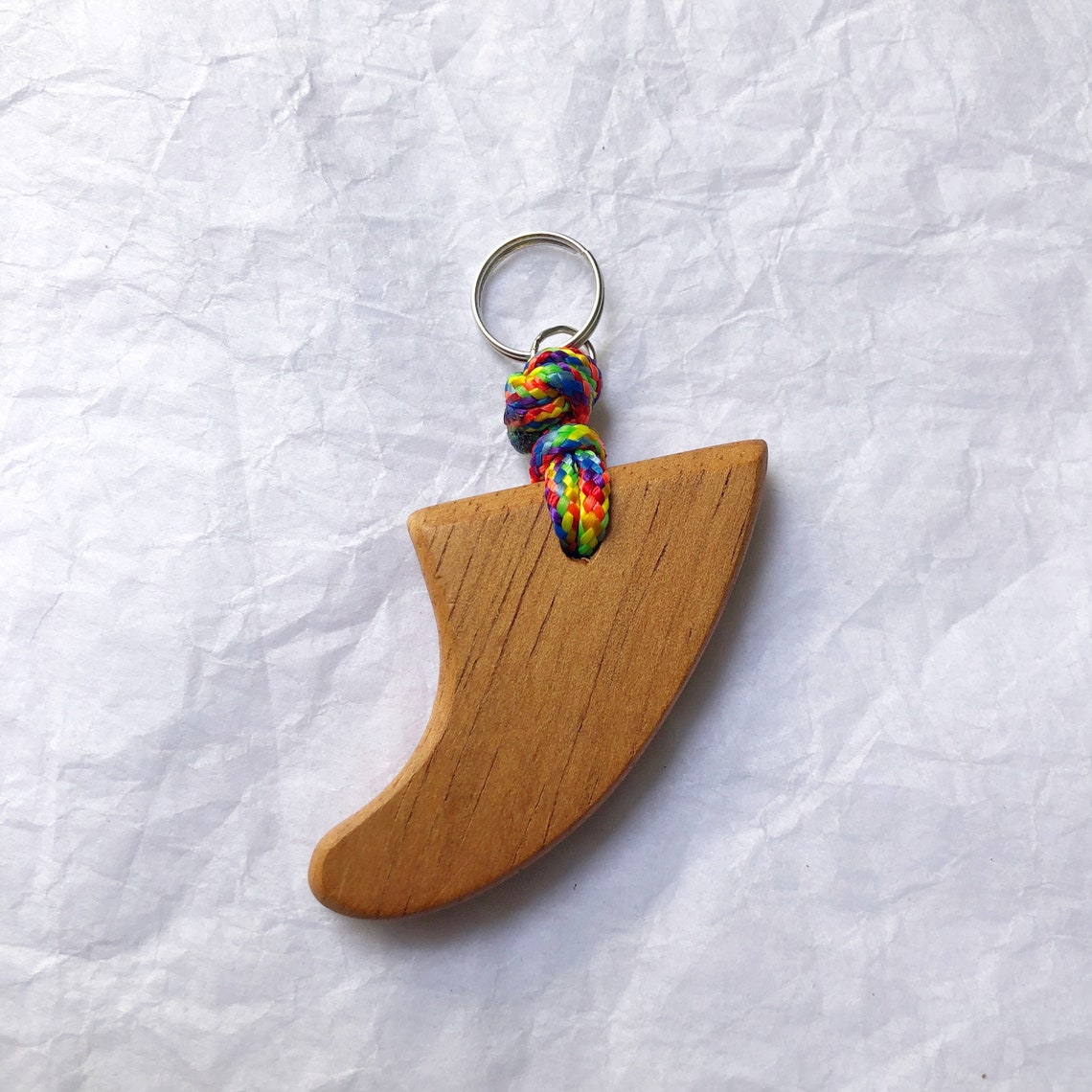Hawaiian Koa Surf Fin Keychain Etsy