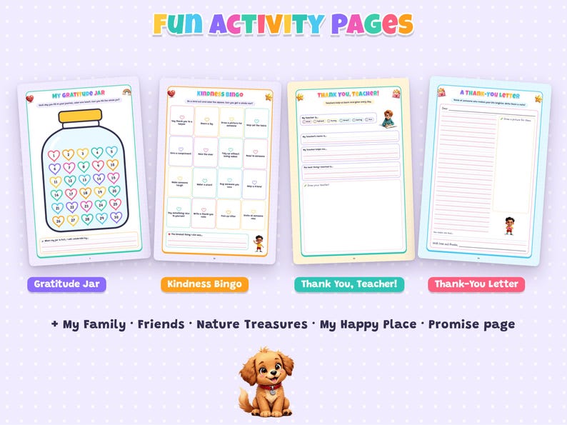 Gratitude Journal for Kids Printable, 30 Day Kids Journal PDF, Daily ...