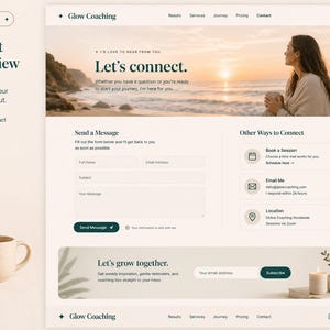 Client booking form for life coaches with easy scheduling, secure and private contact form, and integration with Calendly for seamless client connections.