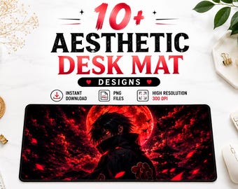 10+ Anime Desk Mat Designs, Gaming Mouse Pad Sublimation (Digital Download)