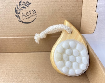 Facial Cleansing Brush bamboo with Charcoal Fiber for Pore Cleansing & Exfoliation, Vegan, Wooden, Eco Friendly Skincare Tool