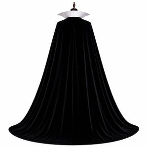 Evil Queen Costume Purple Medieval Gown | Black Velvet Cape, Cosplay Dress image 5